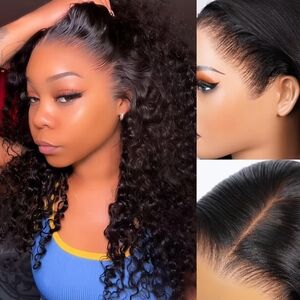 Elegant Black Curly Lace Front Wig